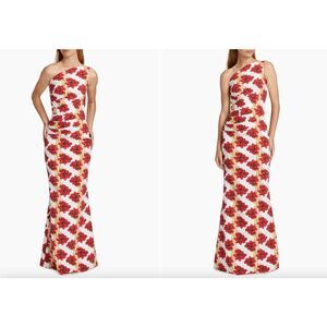 Chiara Boni La Petite Robe Angelina Floral One-Shoulder Mermaid Gown US 8 $1090